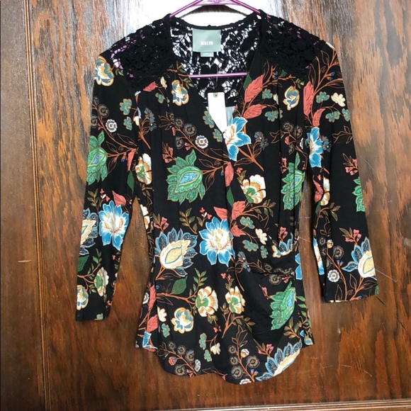 Anthropologie Tops - NWT Anthropologie Maeve floral print lace top